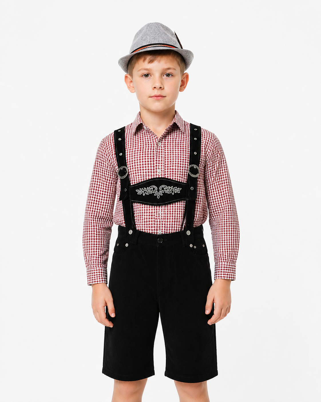 Bavarian Costume with Plaid Shirt and Shorts Costumes detail 3