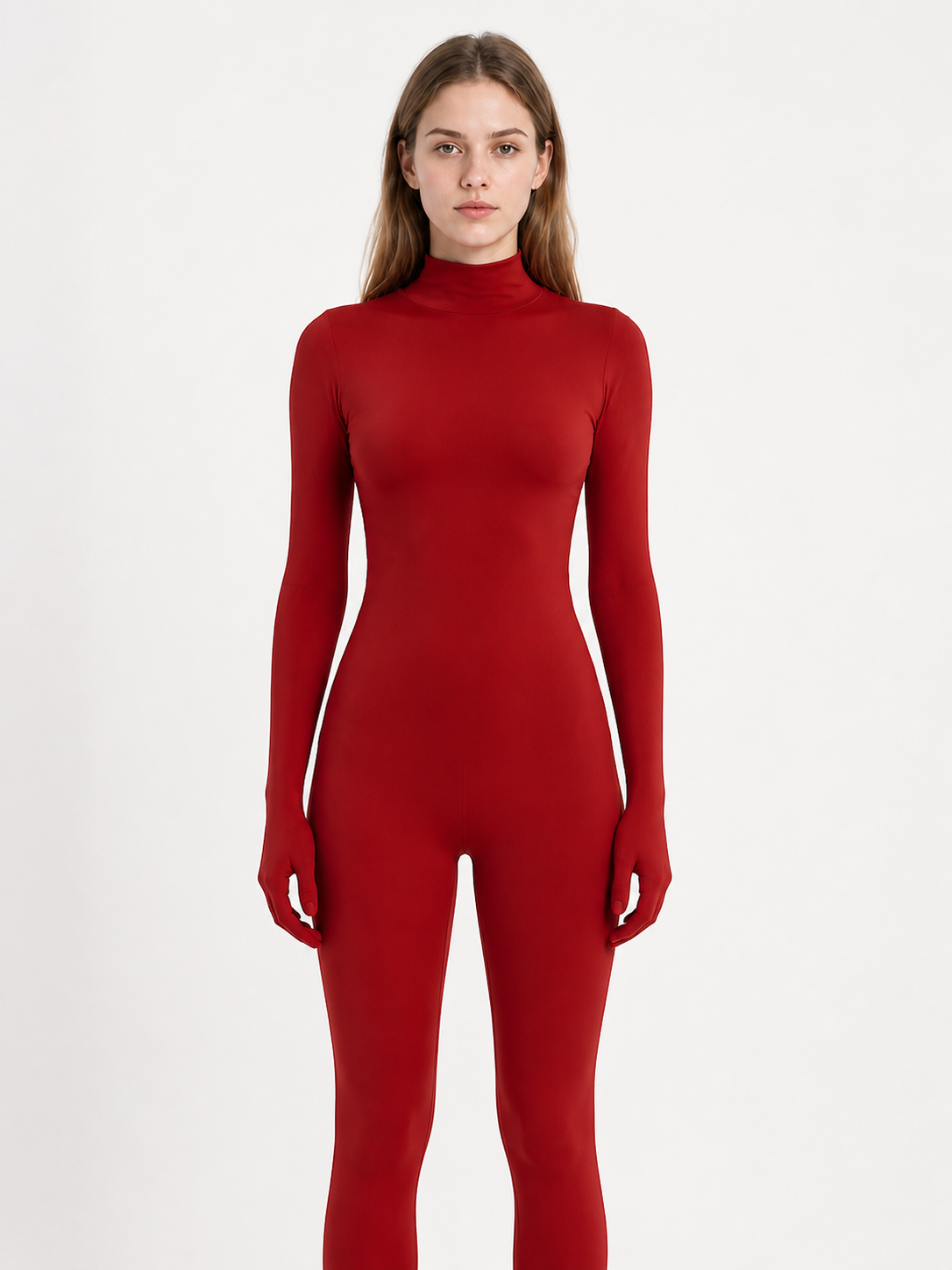 Red Jumpsuit with Covered Hands and Feet product detail 2