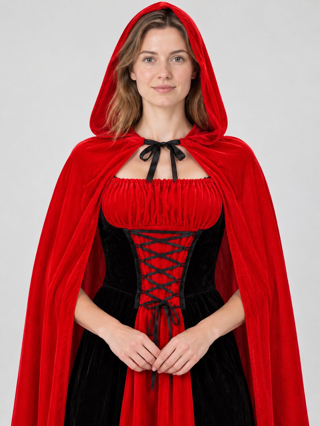 Adult Vampire Costume for Halloween with Cape and Dress
