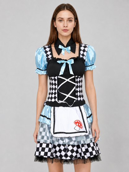 Harlequin Costume with Apron and Accessories