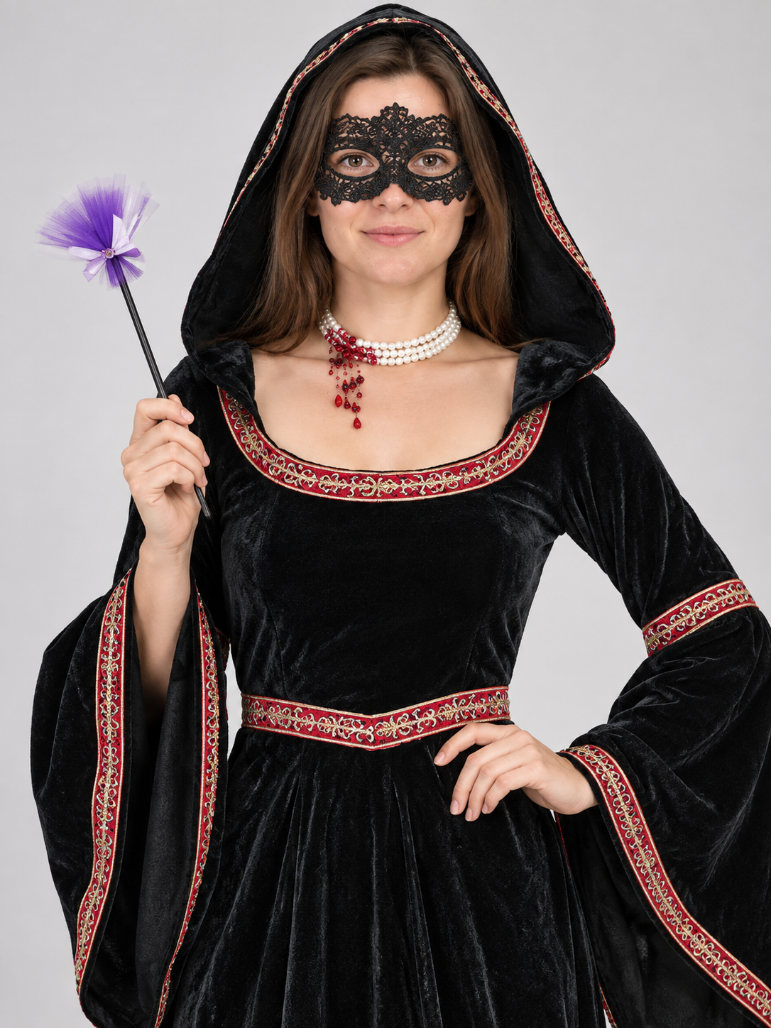 Witch and Vampire Style Hooded Costume