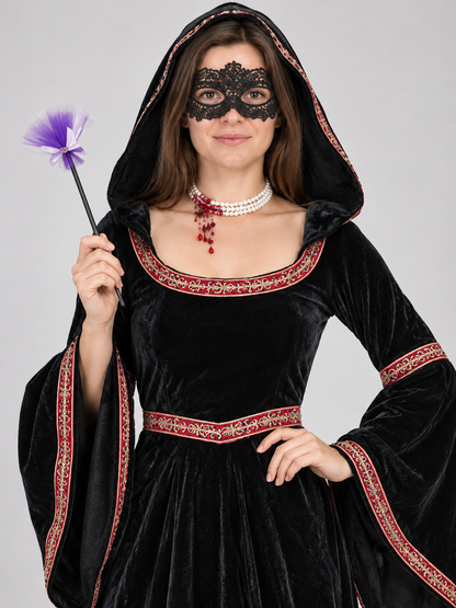 Witch and Vampire Style Hooded Costume