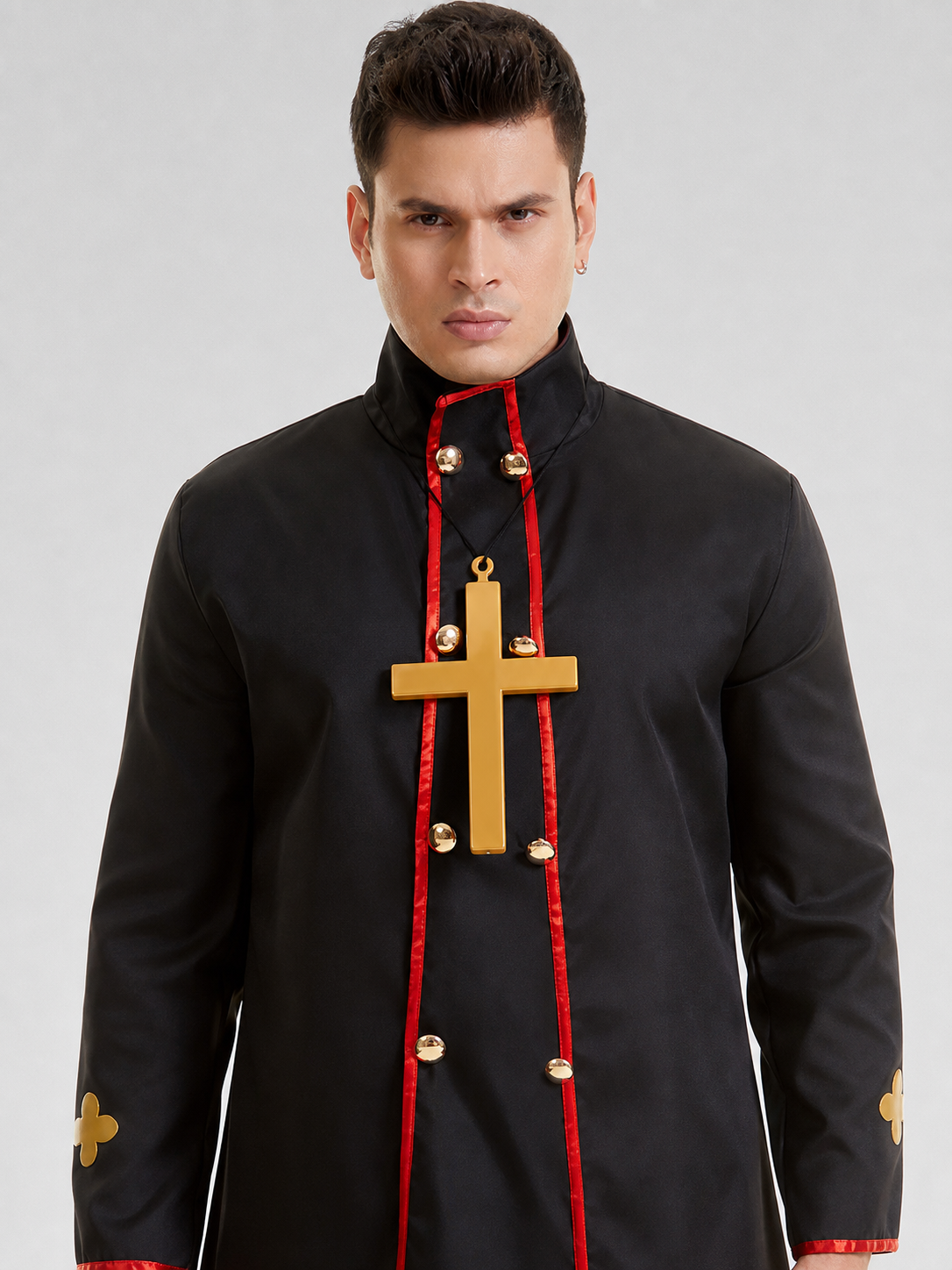 Halloween Clergy Costume, Black Robe