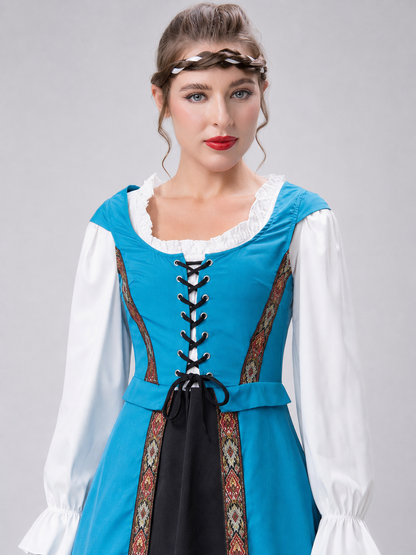 Medieval Lace-Up Costume Dress for Cosplay