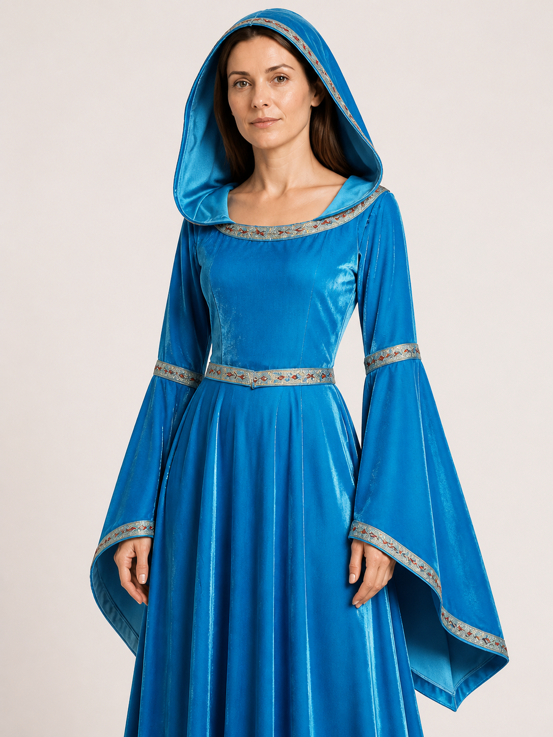 Medieval Hooded Maxi Dress for Halloween Costume Dresses detail 2