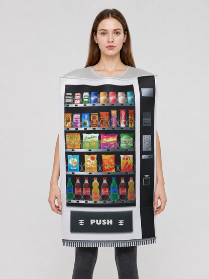 Printed Vending Machine Costume for Halloween and Parties