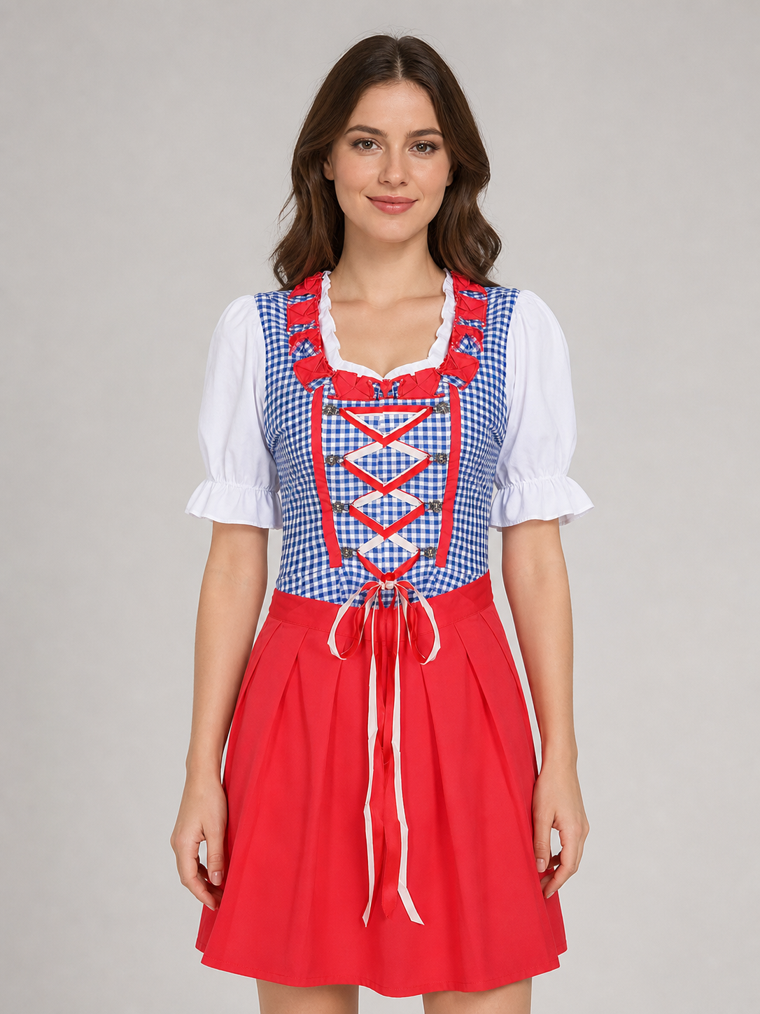 Oktoberfest Dress with Lacing and Bows