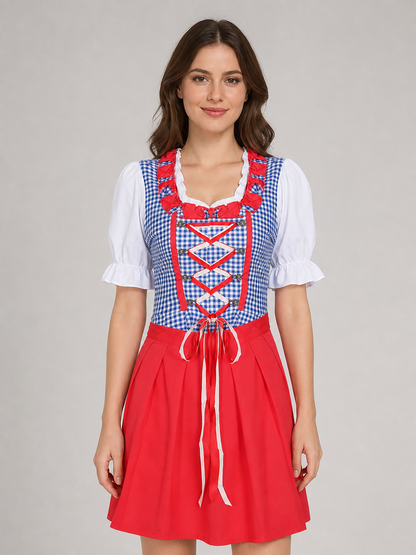 Oktoberfest Dress with Lacing and Bows