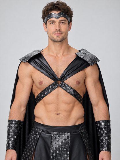Spartan Warrior Carnival Costume with Cape