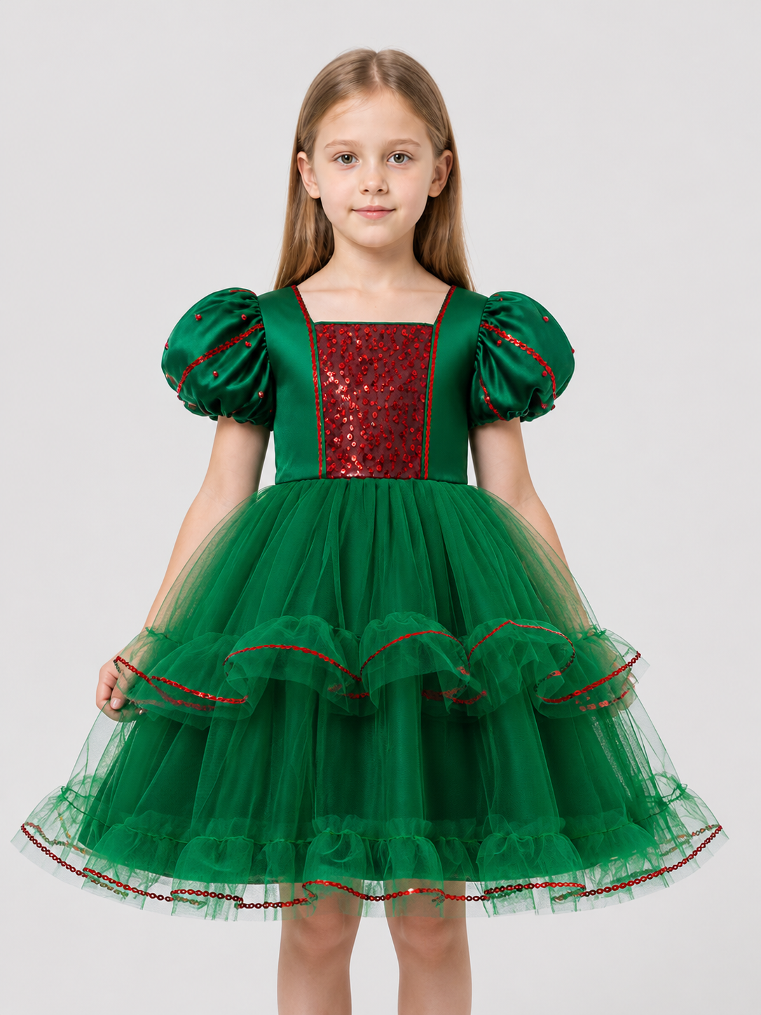 Princess Party Dress with Full Skirt and Sequins Costume Dresses detail 3