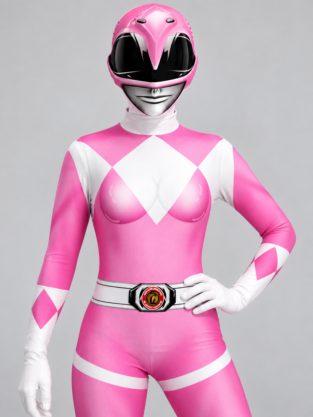 Pink Jumpsuit with White Diamonds Cosplay Costume