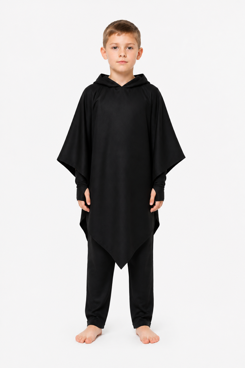 Long Black Hooded Masquerade Costume Costumes detail 3
