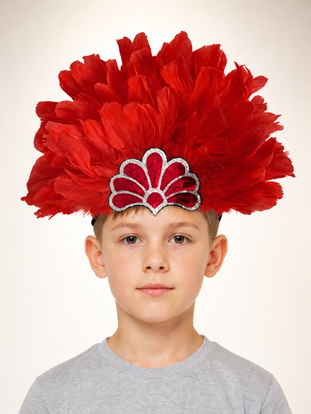 Red Feather Carnival Headpiece product view 36