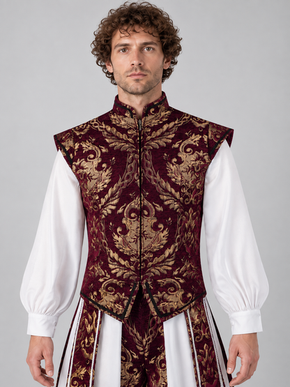 Carnival Costume with Vest and Gold-Tone Ornament Holiday Decorations detail 2