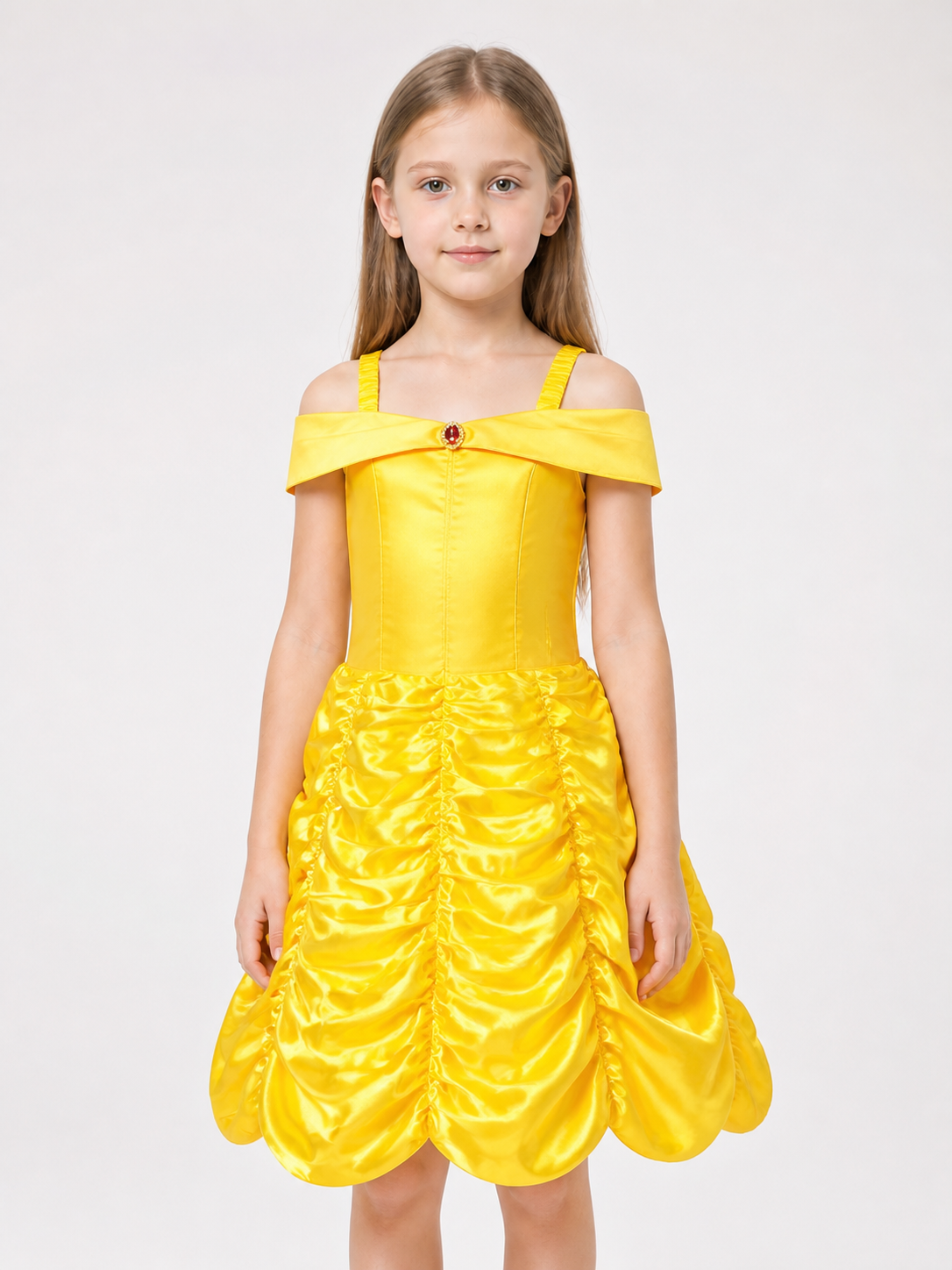 Yellow Princess Costume Dress for Halloween and Cosplay Costume Dresses detail 2