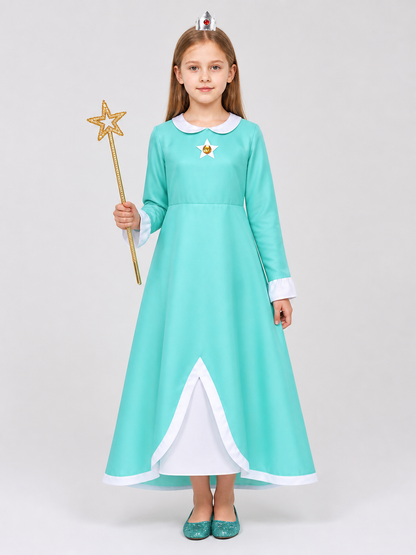 Rosalina Princess Dress with Brooch, Long Costume Dresses detail 3