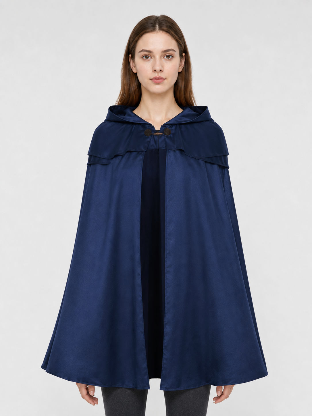 Viking Hooded Cape Cloak, Dark Blue