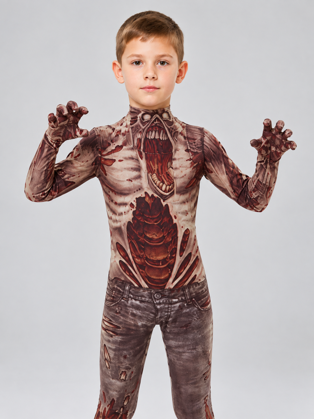 Zombie Costume with Mask and Print