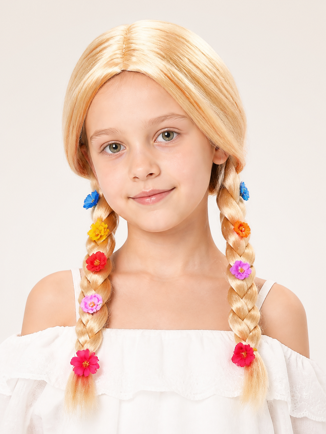 Golden Carnival Wig for Halloween and Cosplay Costume Wigs detail 2