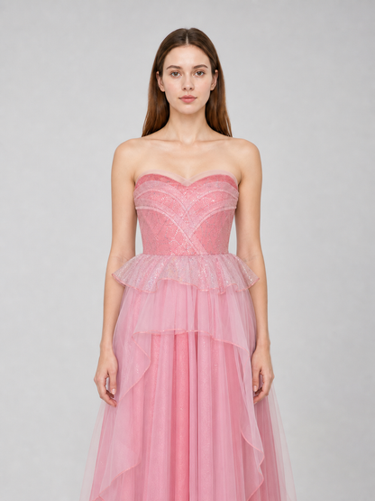 Glinda pink cosplay dress with a full skirt