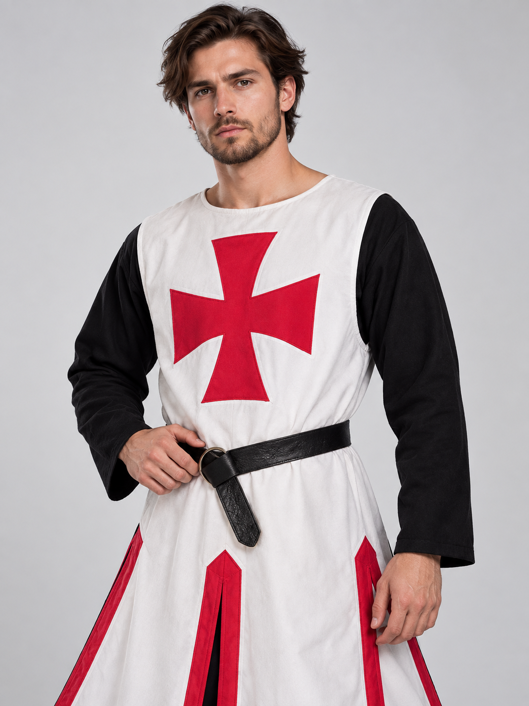 Medieval Cosplay Costume with Red Cross