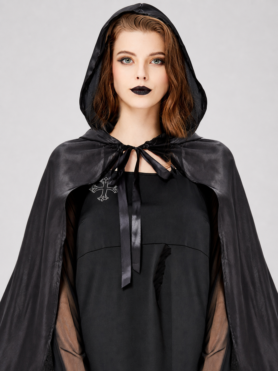 Witch Costume: Hood, Cape, Dress