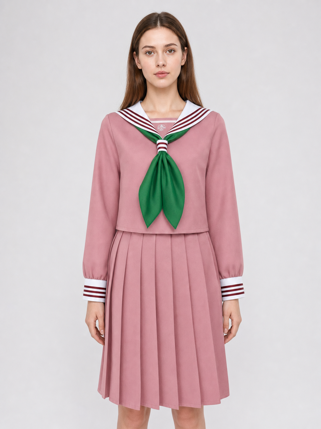 Cosplay Dress with Sailor Collar and Pleats
