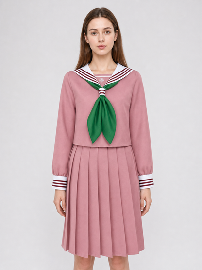 Cosplay Dress with Sailor Collar and Pleats