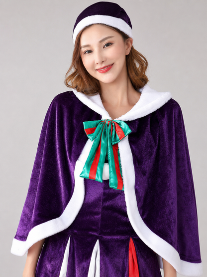 Carnival Costume: Purple Dress with Cape