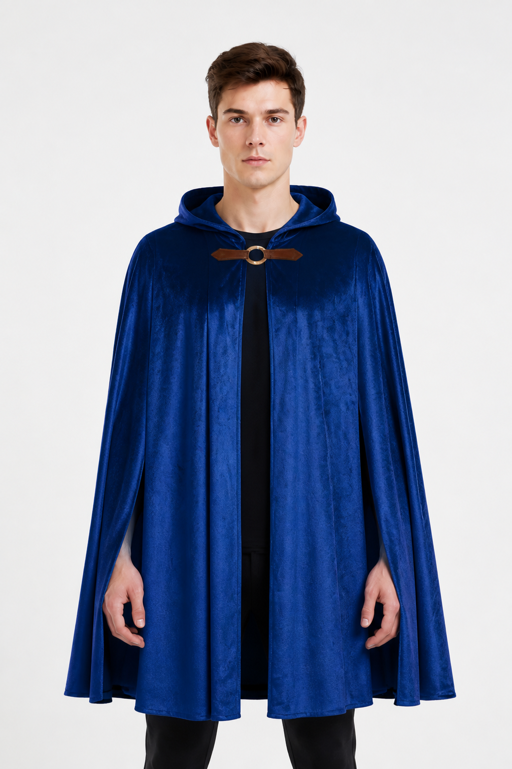 Hooded Cape Cloak with Buckle for Cosplay Costume Capes detail 3
