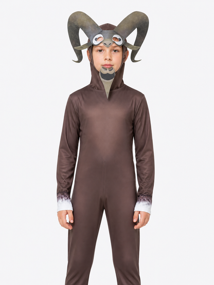 Monster Goat Costume with Horns for Halloween Costumes detail 3