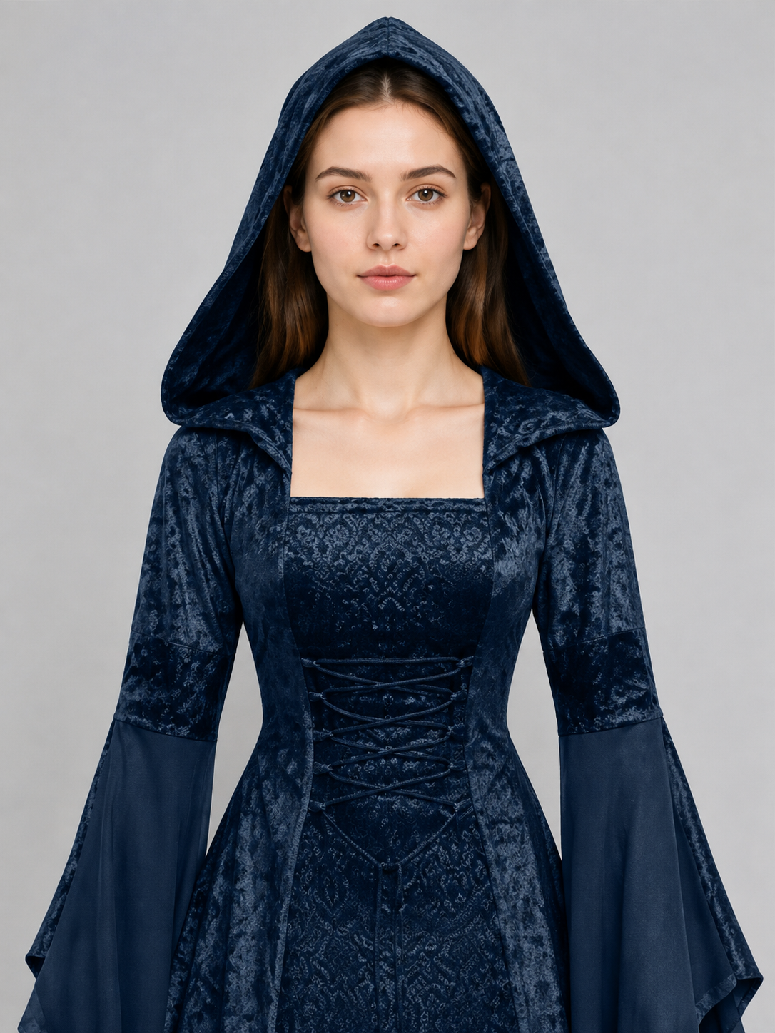 Hooded Medieval Cosplay Dress Costume Dresses detail 2