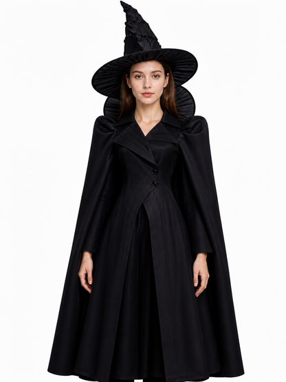 Cosplay Costume: Long Black Robe and Hat Costume Headwear detail 3
