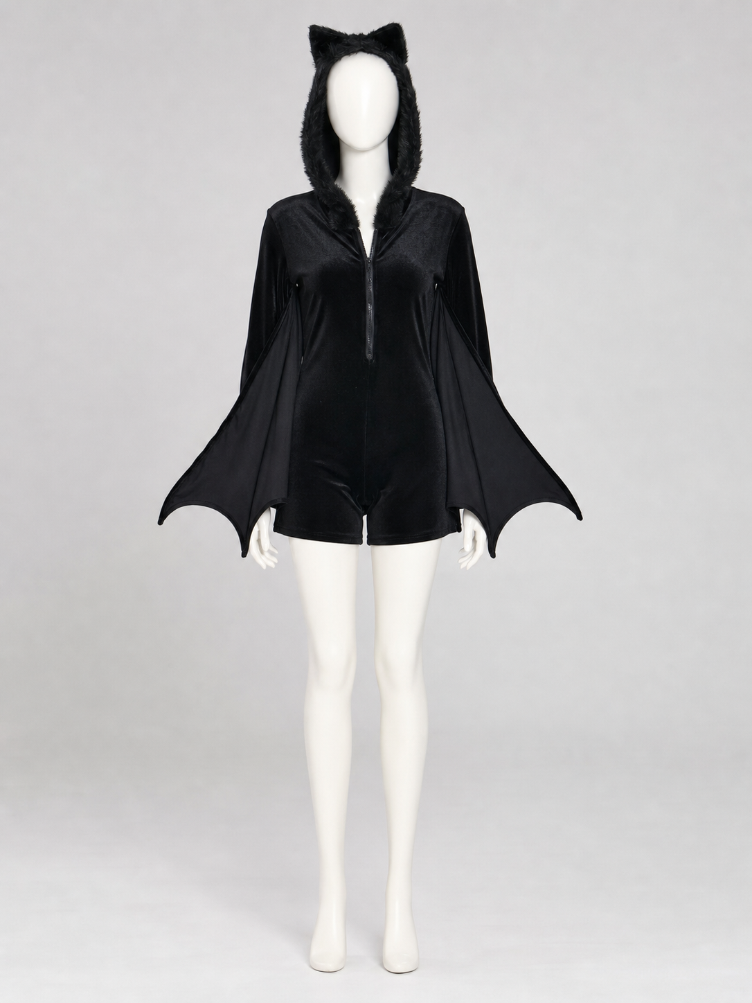 Bat Cosplay Costume, Black Jumpsuit