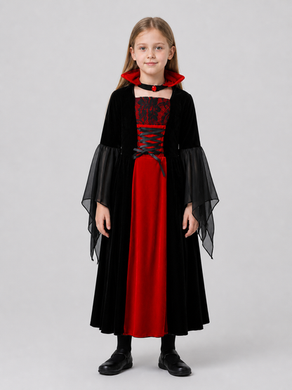 Halloween Vampire Costume, Long with Hood Costumes detail 2