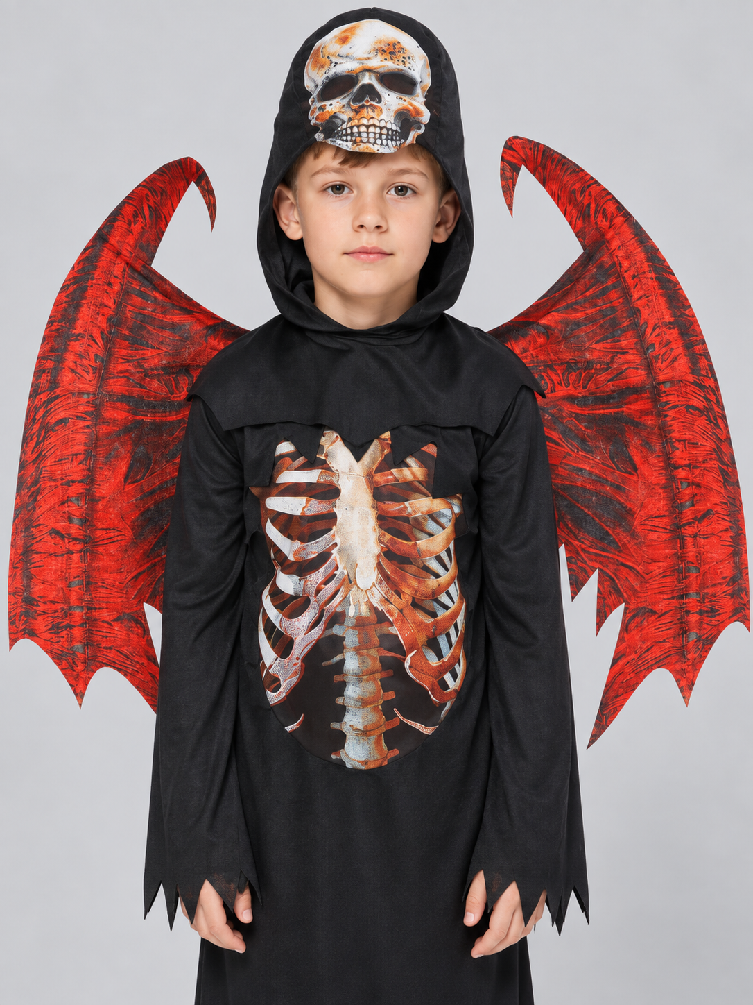 Kids' Demon Carnival Costume with Mask and Wings