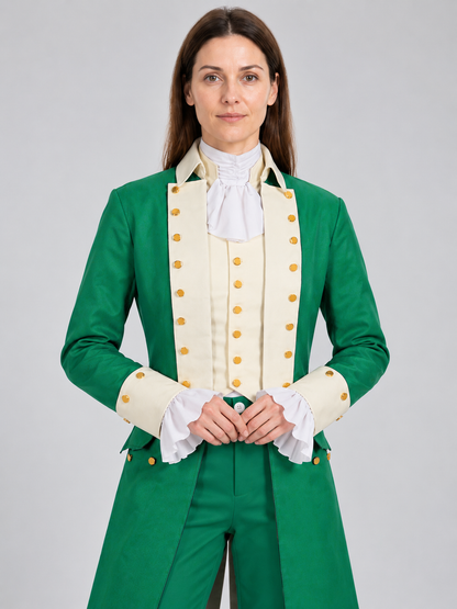 Green Historical-Style Stage Costume with Pants