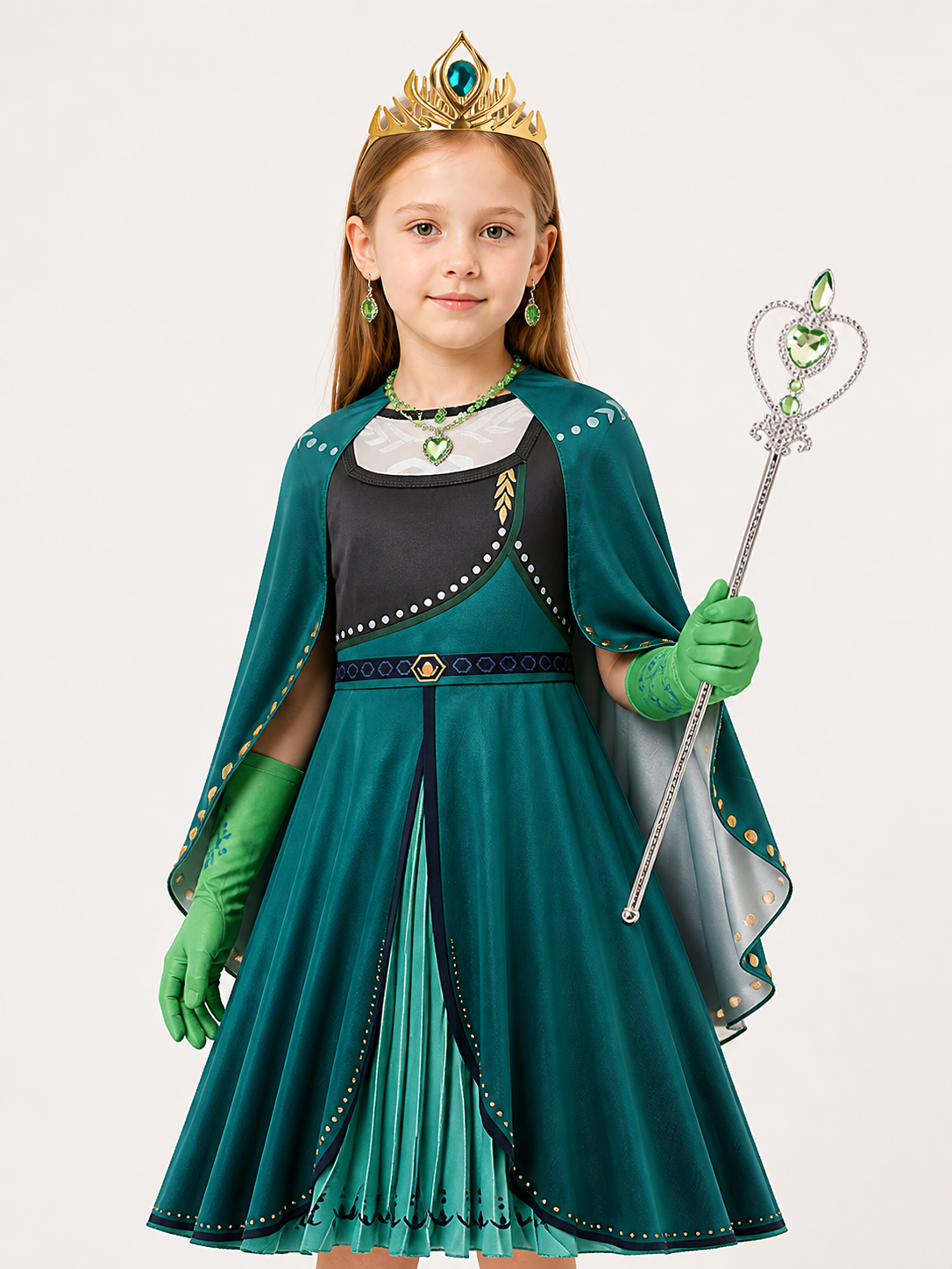 Turquoise Princess Costume for Halloween Costumes detail 2