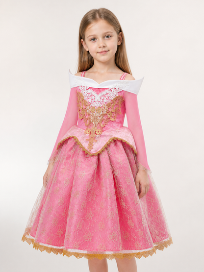 Pink Princess Costume for Halloween upper body view
