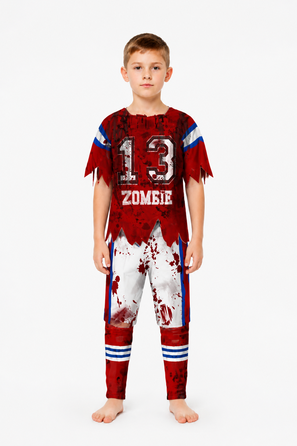Zombie Sports Costume with Blood Print, Number 13 Costumes detail 3