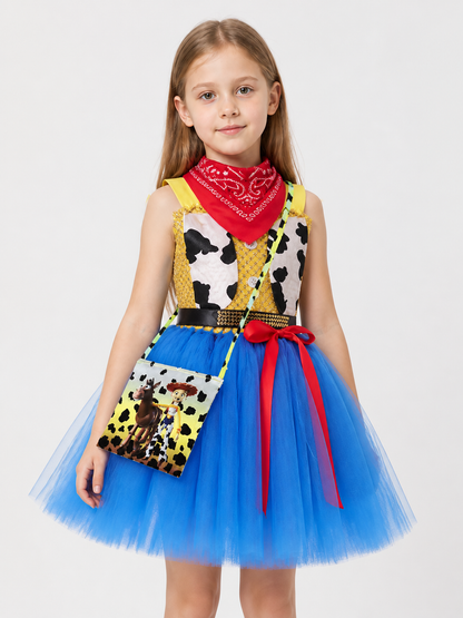 Halloween Cowgirl Costume with Tutu Skirt