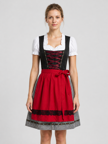 Bavarian Dress with Corset in Oktoberfest Style S-XXXL Costume Dresses detail 2