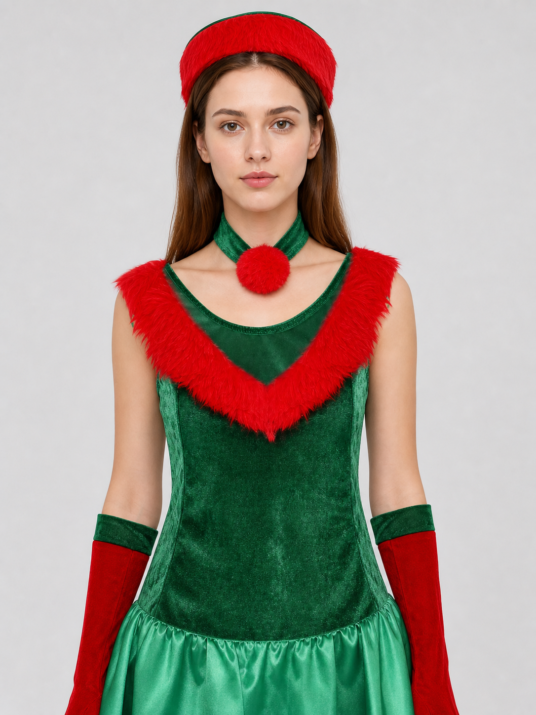 New Year's Elf Costume: Dress, Hat, and Gloves Costume Dresses detail