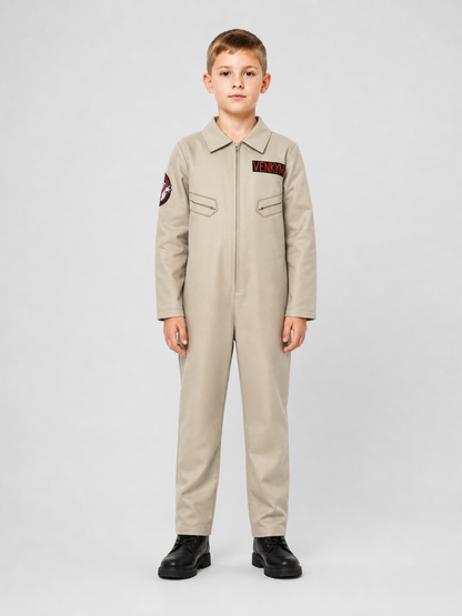 Venkman Cosplay Jumpsuit with Patches and Zipper Costumes detail 3