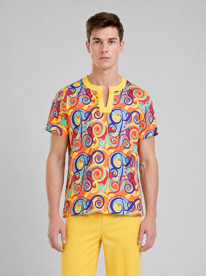Bright 1970s disco-style costume for themed events. The set includes a