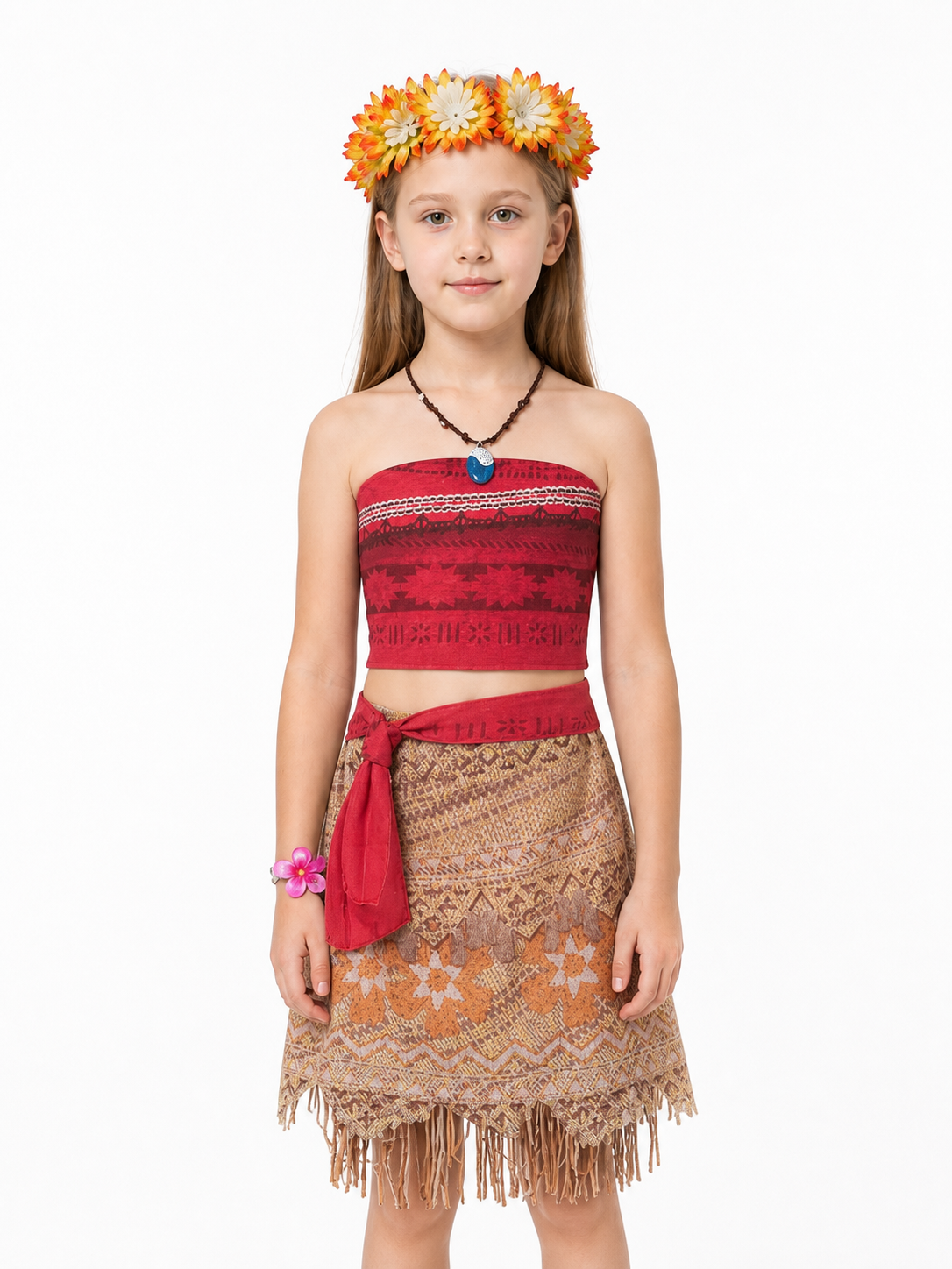 Children's Carnival Costume with Top and Fringed Skirt Costumes detail 3