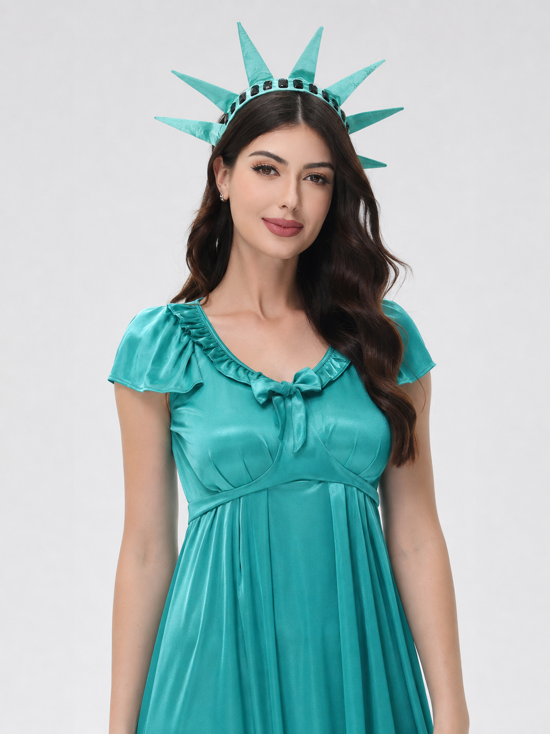 Statue of Liberty Cosplay Dress with Bow