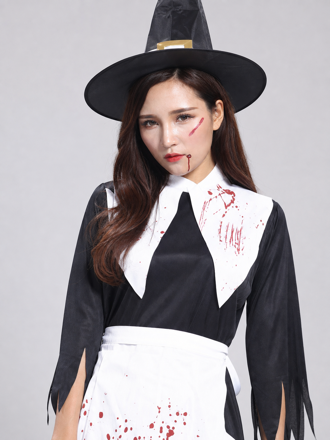 Witch Costume with Hat and Broom for Cosplay