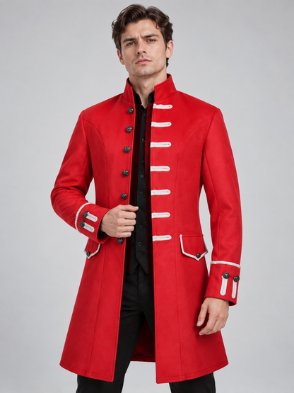 Red carnival tailcoat with white trim