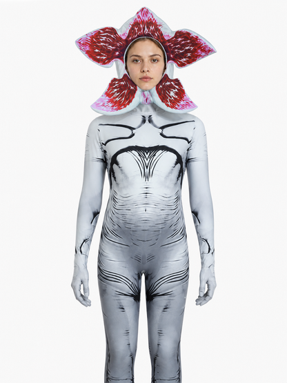 Halloween Monster Jumpsuit with Flower Head Costumes detail 3